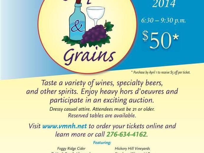 The Virginia Museum of Natural History's Grapes & Grains wine tasting gala is Saturday ...