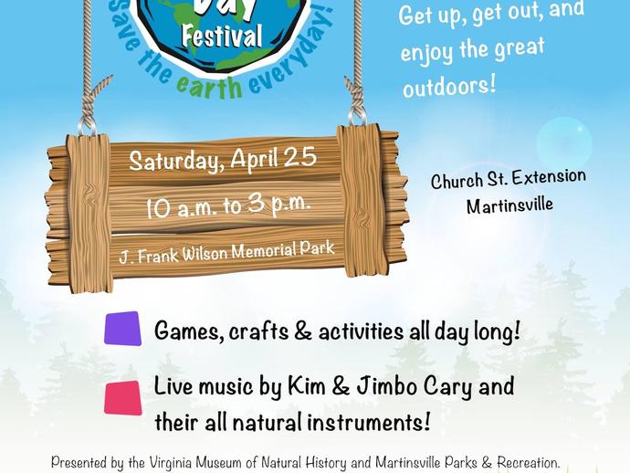 Mark your calendars for the Earth Day Festival on Saturday, April 25!