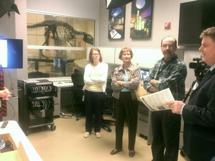 The museum's educators provided a demo this evening of the newly built Distance Learning Studio ...