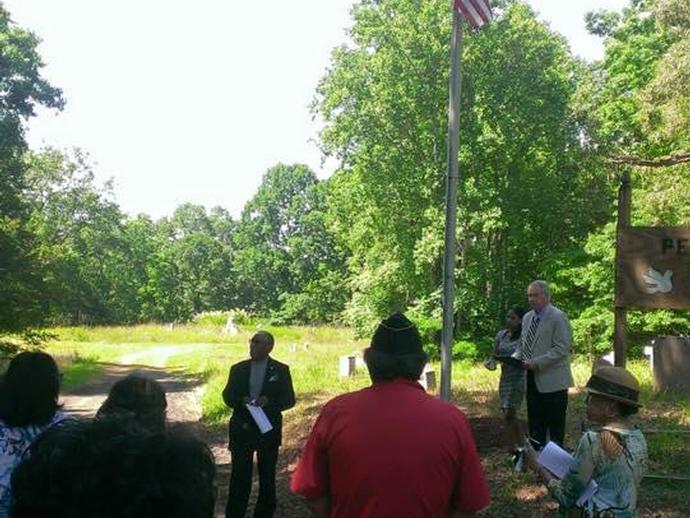 VMNH donated a flag pole to assist with the commemoration of the People's Cemetery in ...