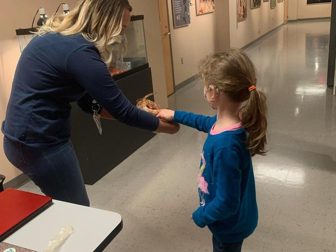 VMNH Educator Terri Robertson was inside the Suzanne M