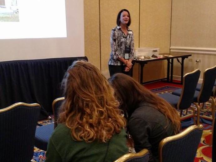Christy Deatherage leads a session at the Virginia Association of Science Teachers conference in ...
