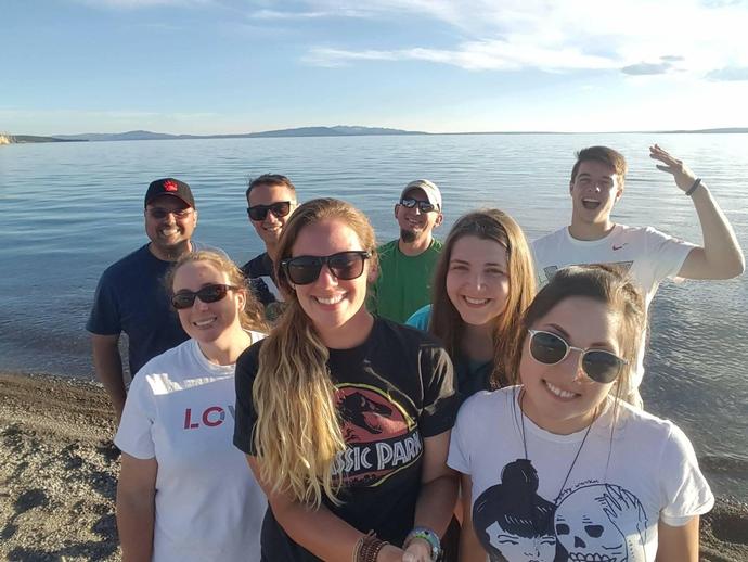 The Wyoming crew from VMNH and Lynchburg College had the opportunity to visit Lake Yellowstone ...