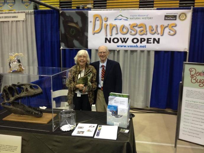 Longtime VMNH Volunteers Ward and Mary Jo Littlefield are helping staff the museum's booth at ...