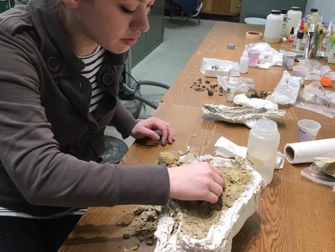 VMNH paleontologists Alex Hastings & Ray Vodden visited Brooke Haiar at Lynchburg College today ...