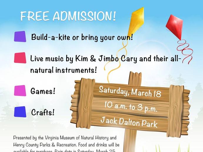Mark your calendars for the Piedmont Kite Festival on Saturday, March 18 in Henry County, Virginia!