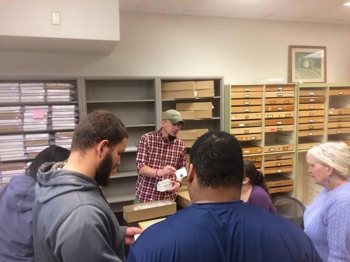 Students from Averett University are at the museum this morning for a behind the scenes tour of ...