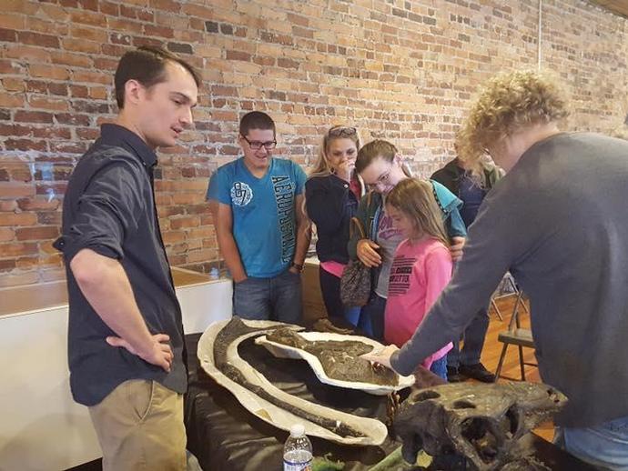 VMNH paleontologist Alex Hastings gave a talk today on dinosaurs at the Museum of Regional ...