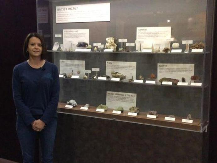 VMNH Education Manager Christy Deatherage is inside the Lee and George W
