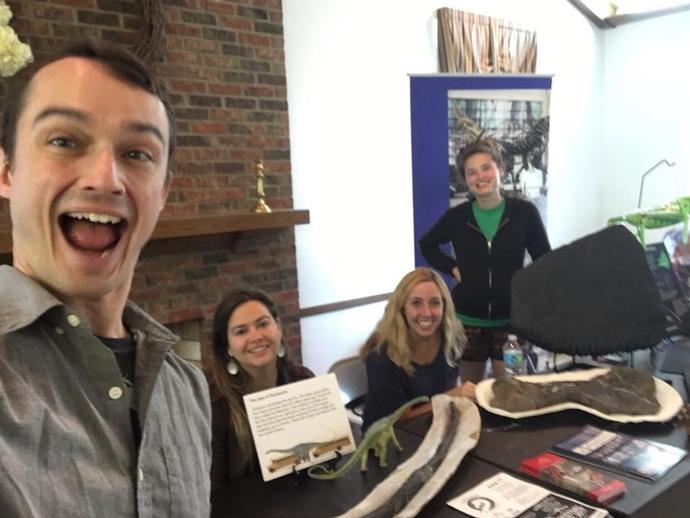 The VMNH paleo team was at the Aurora Fossil Festival today, with a table full of great fossils