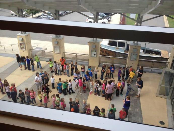 The entire Sanville Elementary School participated in Reptile Day Student Day 2014 at the museum ...