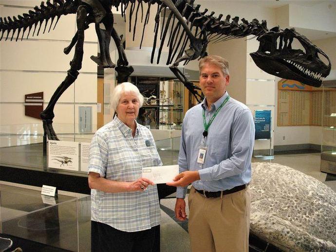 The museum recently received a generous donation of $1,000 presented by Ms