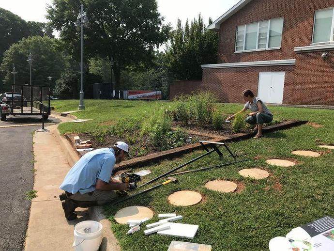 Dan River Basin Association (DRBA) staff Brian Williams and Krista Hodges were busy today ...