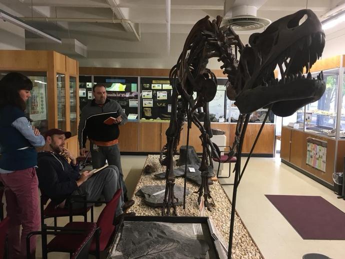 VMNH paleontologists Alex Hastings and Ray Vodden are at Virginia Tech today to talk with ...