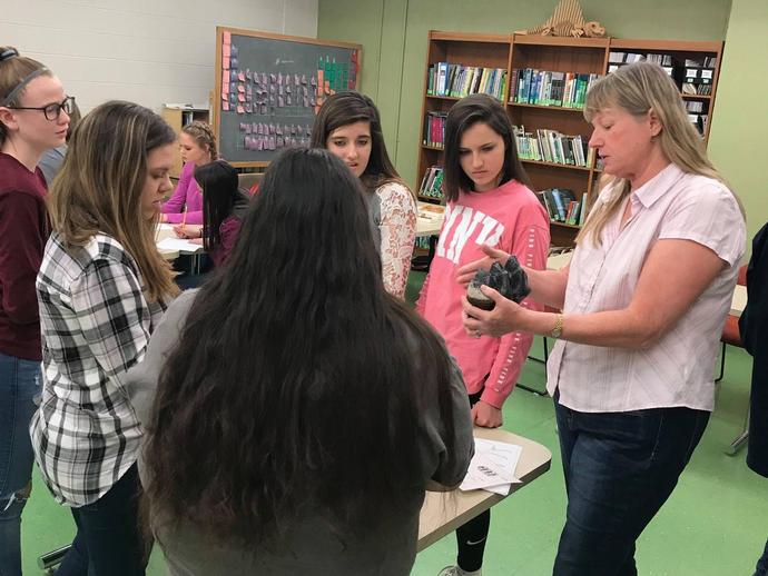 The museum hosted students from Franklin County High School's earth science classes today!  Dr