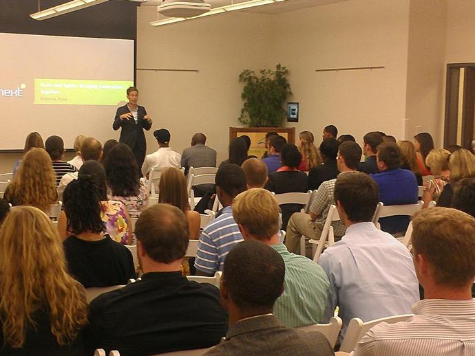 Rebecca Ryan addresses the 2012 New College Institute interns