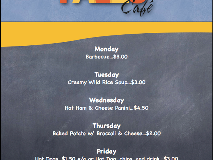 Enjoy these specials and much more at the PALEO Cafe this week!