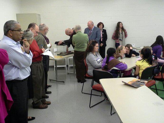 The museum's Board of Trustees learned about current museum programs during a tour as part of ...