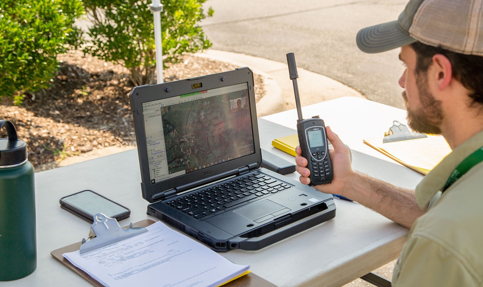 VMNH Assistant Curator of Archaeology and CHML Director Dr. Hayden Bassett was stationed at the mission command center outside of the museum, where he tracked and assisted US Army personnel on the ground conducting hurricane impact assessments on multiple archaeological sites in Honduras.